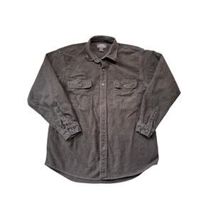 Vintage MOOSE CREEK Long sleeve, collared shirt, Large, BROWN, HEAVY Flannel